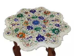 100% Genuine Stone l Antique Table Top Decorative Furniture Coffee & End Tables - Picture 1 of 13