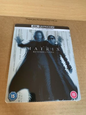The Matrix Resurrections 2021 4K UHD Blu Ray Steelbook NEW & SEALED Keanu Reeves - Image 1 of 4