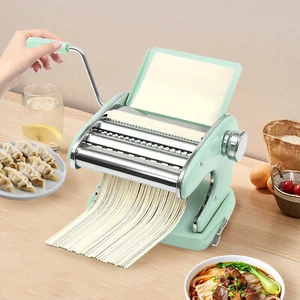 Manual Pasta Maker Machine with Adjustable Thickness Noodle Roller and Cutter - Picture 1 of 19