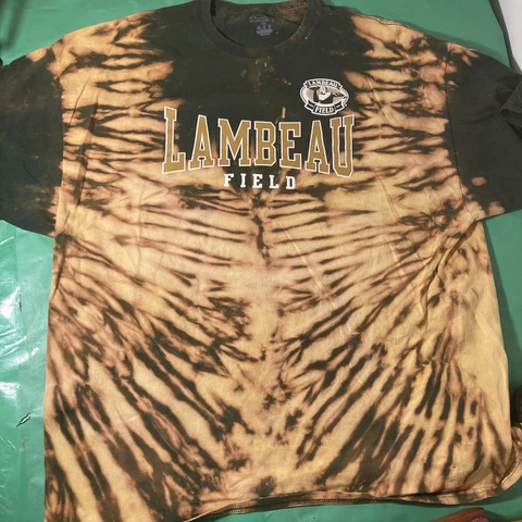 Green Bay Packers T Shirt Size 3XL Short Sleeve Tie Dye Champion Brand Cover