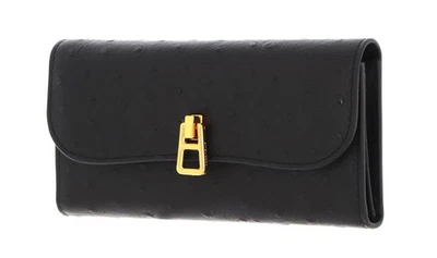 COCCINELLE portefeuille Magie Ostrich Flap Wallet Noir - Photo 1/4