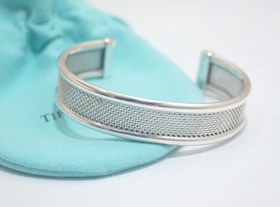 Tiffany & Co. Sterling Silver Somerset Mesh Bangle Cuff Bracelet - Image 1 of 4