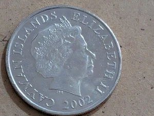 2002 CAYMAN ISLANDS 25 CENTS COIN ELIZABETH II SAILING SHIP QUARTER - Picture 1 of 2