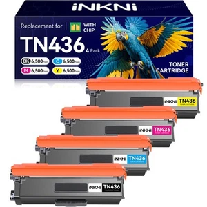 TN436 Toner Cartridge Set 4 Pack(with chip) Compatible Replacement for Brothe... - Picture 1 of 7