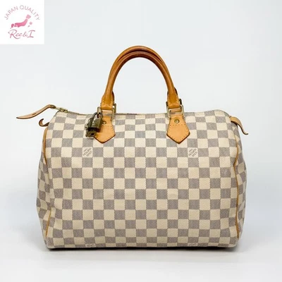 Louis Vuitton speedy 30 Damier Azur Hand Bag LV Authentic N41533 B25071902 - Image 1 of 4
