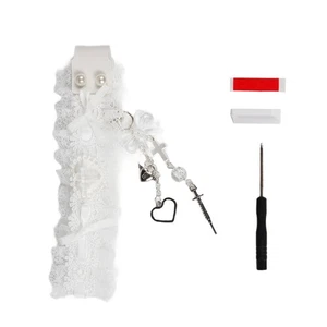 Decorative Lace Keyboard Lanyard Adhesive Keyboard Straps Ergonomically Design - Picture 1 of 12