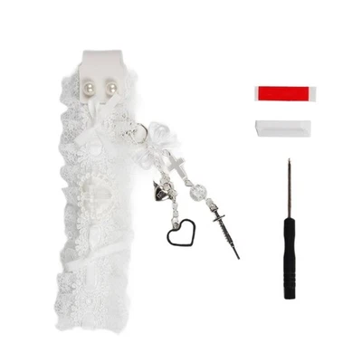 Decorative Lace Keyboard Lanyard Adhesive Keyboard Straps Ergonomically Design - Image 1 of 4