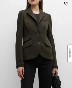 Rag and Bone Slade Blazer Japanese Wool Army Green Wool Women's  size  12 NWOT - Picture 1 of 4