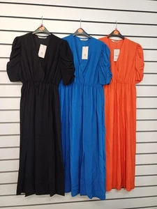VESTIDO MIDI MANGA ABULLONADA TU DAMAS NUEVO (ref R) - Imagen 1 de 13