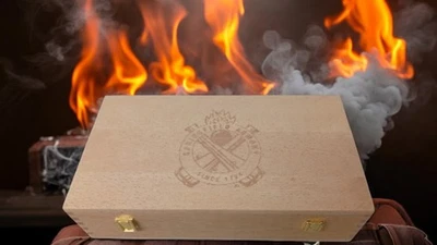 Spring Field Pistol/Revolver Storage Box – Beech Wood, 9" x 16"x4". - Image 1 of 4