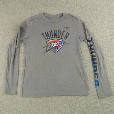 Oklahoma City Thunder Shirt Long Sleeve Youth Large NBA Basketball Tee 14/16 - Image 1 of 4