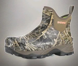  Men's Rubber Boots Waterproof Rain Footwear 12 Durable Short Hunting Boots Camo - Picture 1 of 6