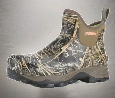  Men's Rubber Boots Waterproof Rain Footwear 12 Durable Short Hunting Boots Camo - Image 1 of 4