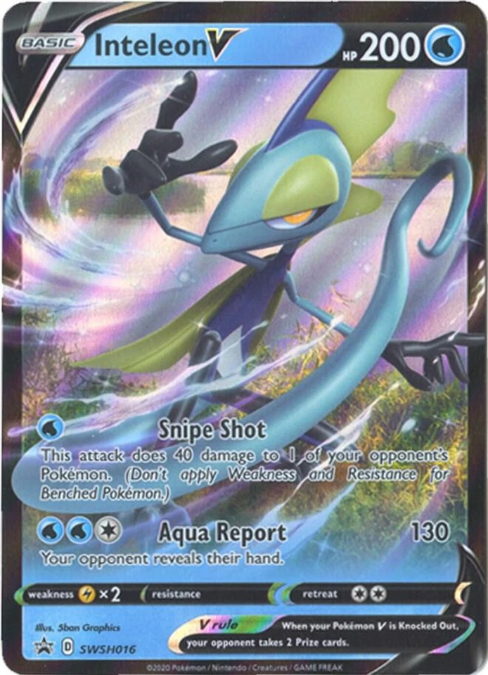 Pokemon Sword & Shield Promo Inteleon V SWSH016 Holo Card - Image 1 of 1
