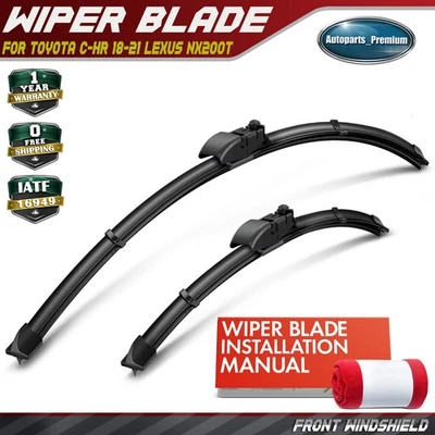 2Pcs Front 26" & 16" Windshield Wiper Blades for Toyota C-HR 18-21 Lexus NX200t - Image 1 of 4