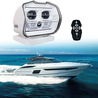 Faro LED Barca 360° Proiettore di Ricerca Marina Portatile Telecomando - Immagine 1 di 4