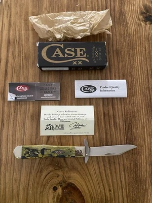 Estuche XX DAVID YELLOWHORSE CANTANTE MATUTINO Verde Oliva Hueso Suave GUEPARDO Foto 1 de 4