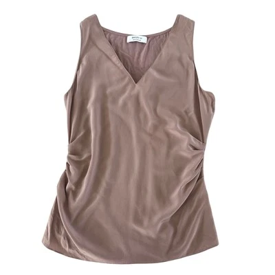Blusa sin mangas Bailey 44 seda acanalada cuello en V sin mangas neutra talla M EE. UU. Foto 1 de 4