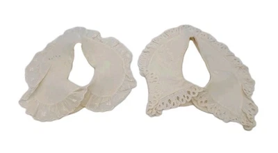 Lote/Juego De Colección 2 Collares DORIS MOORE CA Cierre a Presión Ojales Encaje Borde Volantes  Foto 1 de 4