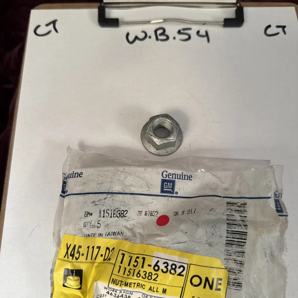 1 tuerca de brazo de control (M14) para Chevrolet Traverse 11516382-HO 2009-2012 original OEM Foto 1 de 1