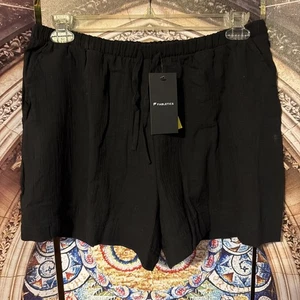 Fabletics Active Size Large Black Shorts. NWT. 100% Cotton.    C131 - Picture 1 of 5