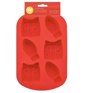🚨Wilton Bombilla de Silicona 6 Cavidades Navidad, Molde de Regalo, 2105-0-0851 - Imagen 1 de 6