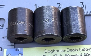Tomas de impacto Vulcano de 3/4", 11/16", 5/8", unidad de 3/8", 6 puntos, conjunto de 3 tomas - Imagen 1 de 3