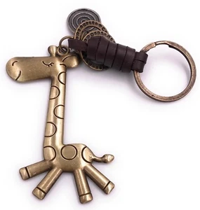 Jirafa Llavero Colgante de Metal Bronce - Imagen 1 de 1