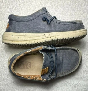 Hey Dude " Wally Toddler Washed Canvas " blau Kleinkind Größe TD9 - Bild 1 von 13