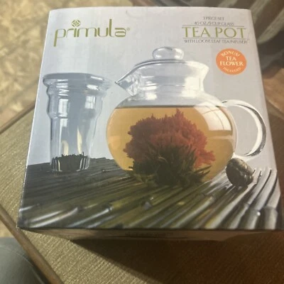 Primula Tea Pot W/Loose Leaf Tea Infuser Cup Glass - Tea Flower NOT Included - Image 1 of 4