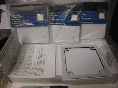 4 yes 4 pcs Carlon Weatherproof 2 Gang Blank Outlet Cover #E9802CM WHITE