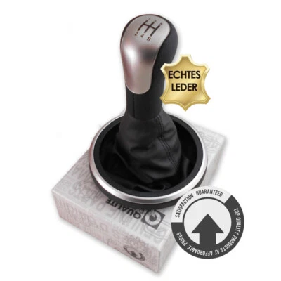 OEM LEDER SCHALTKNAUF + SCHALTSACK FÜR FORD FIESTA V 5 MK5 (01-08) FUSION 5-GANG - Bild 1 von 2