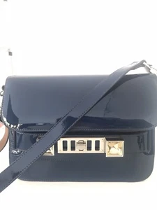 Proenza Schouler PS 11 Lackleder Navy Blue - Bild 1 von 10