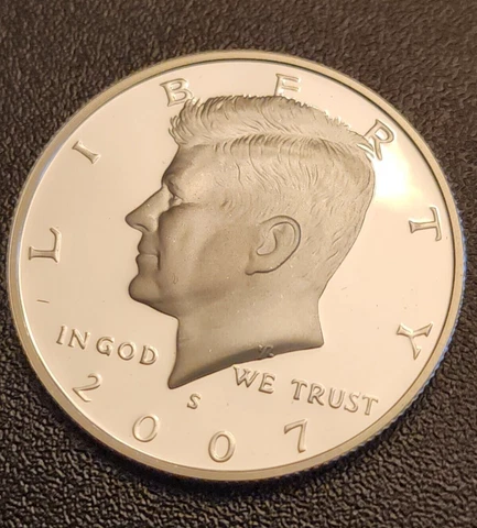 2007 S Proof Kennedy Half Dollar - From a Clad Proof Set - Free Shipping Cover