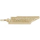 Gold-Plated Sterling Silver Tennessee Map Charm by Rembrandt