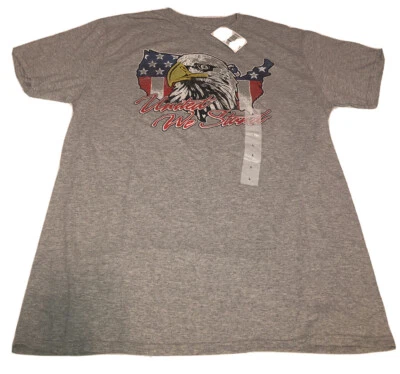 ~UNITED WE STAND~ CAMISA DE ÁGUILA PATRIÓTICA~ DISEÑO BANDERA AMERICANA~TALLA GRANDE~NUEVA CON ETIQUETAS Foto 1 de 4