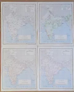 4 typed maps of India from the Government of India, 1985 - Picture 1 of 4