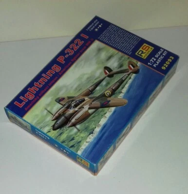 LOCKHEED LIGHTNING P-322 I, RAF E USAAF, KIT 1/72 92093 RS MODELS - Immagine 1 di 3