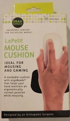 IMAK Le Petit Ergo Mouse Wrist Cushion Black A20212 NEW (2A) - Image 1 of 2