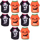  10 Pcs Halloween Clothes Polyester Cotton Dog Hoodie Ghost Shirt for Small Dogs