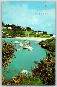 Postcard - The Cove Tuckers Town - Bermuda 1973 w Boats - Picture 1 of 2