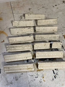 Antique White Ceramic Ledge Top Tile Lot Of 12 - Picture 1 of 5