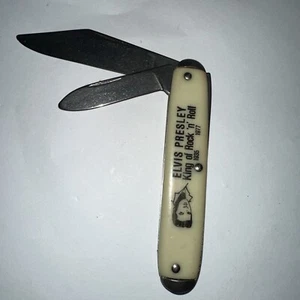 Navaja de bolsillo vintage Elvis Presley King of Rock n Roll 2 hojas 1935-1977 EE. UU. - Imagen 1 de 7