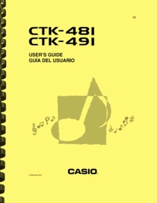 Casio CTK-481 CTK-491 Keyboard USER'S GUIDE OWNER'S MANUAL - Image 1 of 3