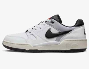 Nike Full Force Low Blanco Negro Gris Vela de Peltre Cuero Zapatilla Hombres FB1362-101 - Imagen 1 de 8