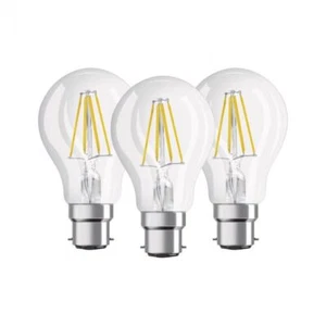 LED 7W Bulb B22 Bayonet GLS A60 Lamp Filament Light Bulbs Warm White Non Dim - Picture 1 of 5
