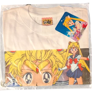 Vintage 92 Sailor Moon NWT Youth Sz 4/6 White Pretty Soldier Naoko Takeuchi Top - Picture 1 of 8