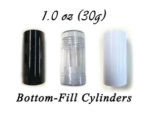 Empty Plastic Deodorant Containers - (Fancy) Reusable, Bottom-Fill 1.0 oz - Picture 1 of 30