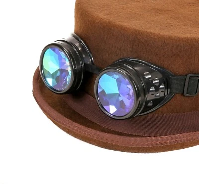 Kaleidoscopic Victorian Steampunk Goggles Glasses Welding Cyber Punk Cosplay  - Image 1 of 4