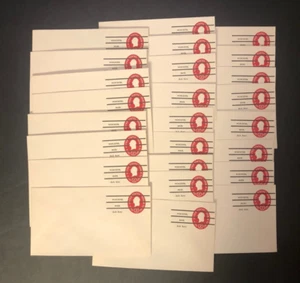 Vintage Paper 4 Crafting: 2c 1950s Stamped Envelopes, Worcester MA; 25 Pieces - Picture 1 of 1